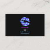 Lila Einhorn Lips Fantasy Creative Makeup Artist Visitenkarte (Rückseite)