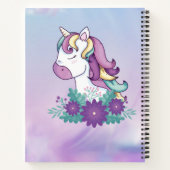Lila Einhorn-Notebook Notizblock (Rückseite)