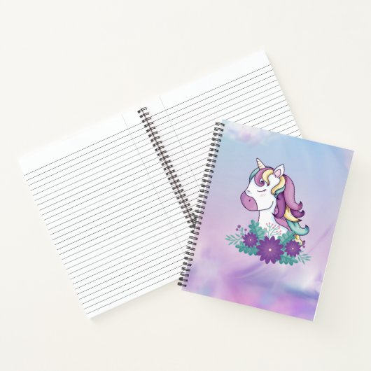 Lila Einhorn-Notebook Notizblock (Innenseite)