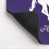 Lila Einhorn-Personalisiert-Mauspad Mousepad (Ecke)