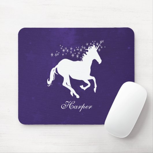 Lila Einhorn-Personalisiert-Mauspad Mousepad (Mit Mouse)