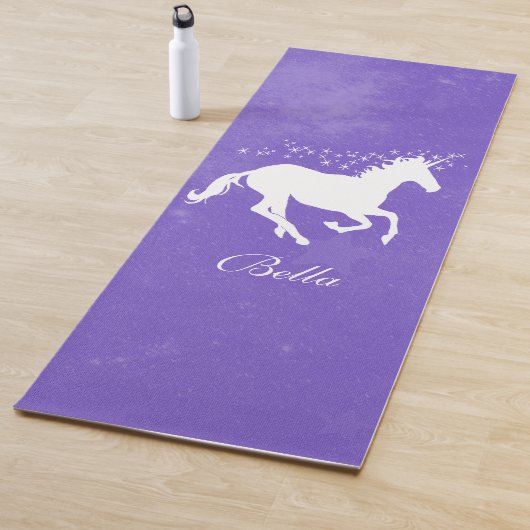 Lila Einhorn Personalisiert Yoga Mat Yogamatte (Beispiel)