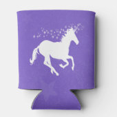 Lila Einhorn Personalisierter Dosenkühler (Rückseite)