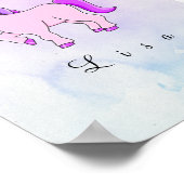 lila Einhorn Poster (Ecke)