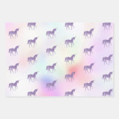 Lila Einhorn Regenbogen Rosa Glitzer Sparkle Herz Geschenkpapier Set (Vorderseite 3)