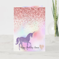 Lila Einhorn Regenbogen Rosa Glitzer Sparkle Herz