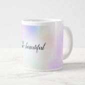 Lila Einhorn Rosa Pfirsichläufer Jumbo-Tasse (Vorderseite Rechts)