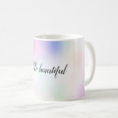 Lila Einhorn Rosa Pfirsichläufer Kaffeetasse (VorderseiteRechts)