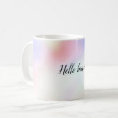 Lila Einhorn Rosa Pfirsichläufer Kaffeetasse (Vorderseite Links)