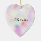 Lila Einhorn Rosa Pfirsichläufer Keramik Ornament (Rechts)