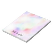 Lila Einhorn Rosa Pfirsichläufer Notizblock (Rotiert)