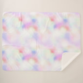 Lila Einhorn Rosa Pfirsichläufer Sherpadecke (Vorderseite (Horizontal))