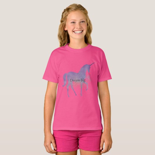 Lila Einhorn T-Shirt (Vorne ganz)