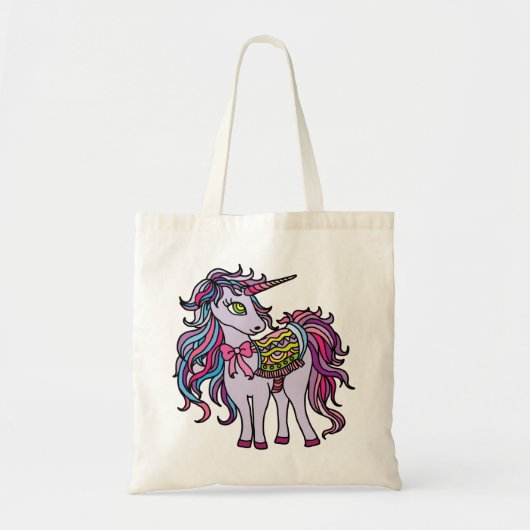 Lila Einhorn Tragetasche (Vorne)