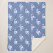 Lila Einhorn-Traum Sherpadecke (Vorderseite)