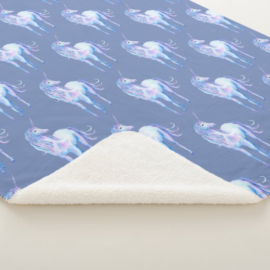 Lila Einhorn-Traum Sherpadecke (3/4)