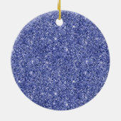 Lila Einhorn Traumwelt Glitzer Herz Keramik Ornament (Hinten)