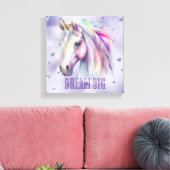 Lila Einhorn Traumwelt Glitzer Herz Leinwanddruck (Insitu (Wohnzimmer))