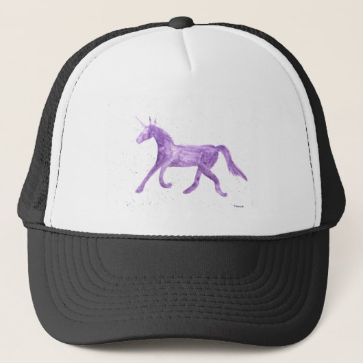 Lila Einhorn Truckerkappe (Vorderseite)