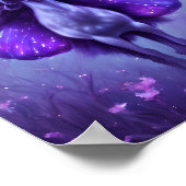 Lila Einhornblume Poster (Ecke)