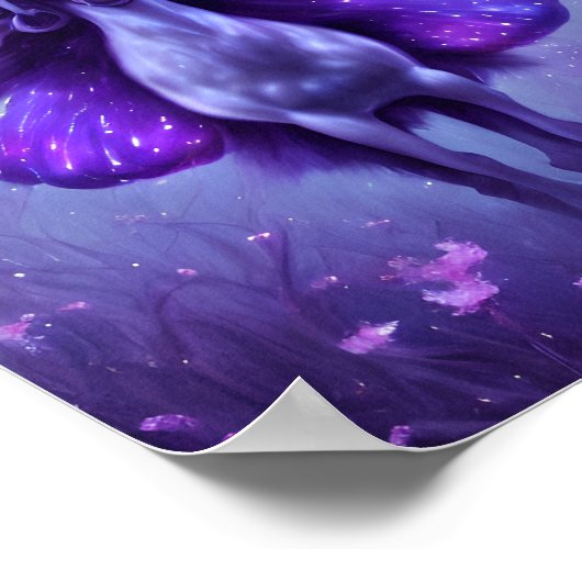 Lila Einhornblume Poster (Ecke)