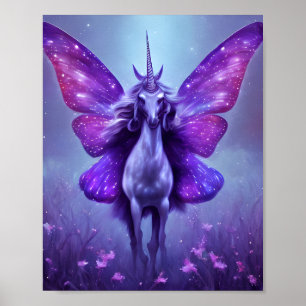 Lila Einhornblume Poster