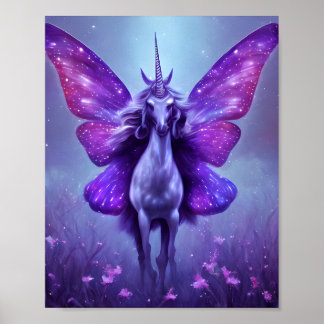 Lila Einhornblume Poster