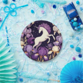 Lila Einhornbügeleisen Unicorns Pappteller (Party)