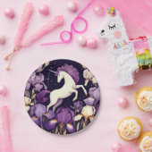 Lila Einhornbügeleisen Unicorns Pappteller (Party)