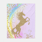 Lila Einhorndecke Fleecedecke (Vorderseite)
