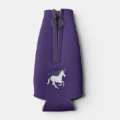 Lila Einhornflasche Personalisiert Cooler Flaschenkühler (Rückseite)