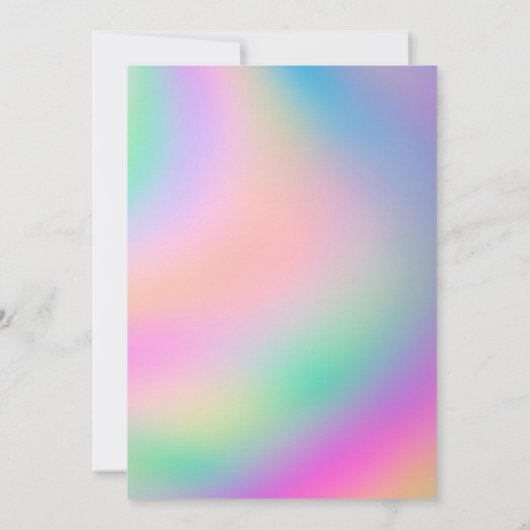 Lila Einhorngeburtseinladung Einladung (Rückseite)