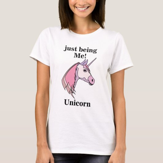 Lila Einhornkopf T-Shirt (Vorderseite)