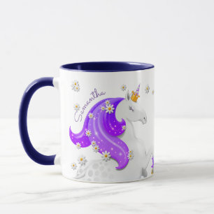Lila Einhornkrone und Zepter Magisch Tasse