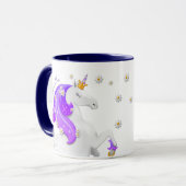 Lila Einhornkrone und Zepter Magisch Tasse (Vorderseite Links)