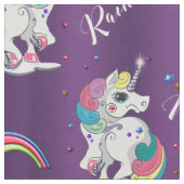 Lila Einhornmagie Stoff (Nahaufnahme)