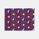 Lila Einhornmuster Fleecedecke (Vorderseite (Horizontal))