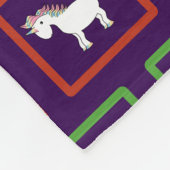 Lila Einhornmuster Fleecedecke (Ecke)
