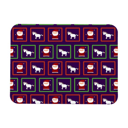 Lila Einhornmuster Magnet (Horizontal)