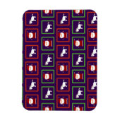 Lila Einhornmuster Magnet (Vertikal)