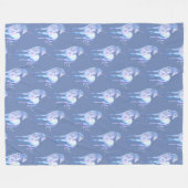 Lila Einhorntraum Fleecedecke (Vorderseite (Horizontal))