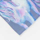 Lila Einhorntraum Fleecedecke (Ecke)