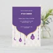 Lila Einladung (Stehend Vorderseite)