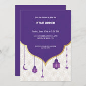 Lila Einladung (Vorne/Hinten)