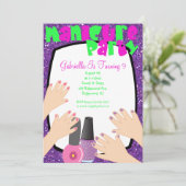 Lila Einladung (Stehend Vorderseite)