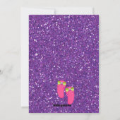 Lila Einladung (Rückseite)