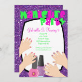 Lila Einladung (Vorne/Hinten)