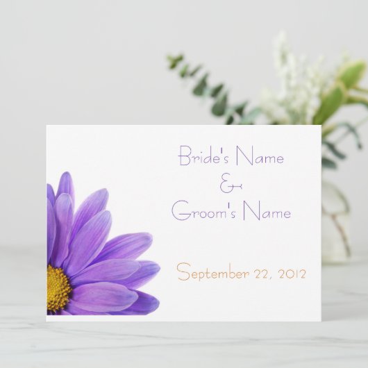 Lila Einladung (Stehend Vorderseite)