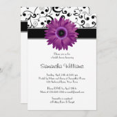 Lila Einladung (Vorne/Hinten)