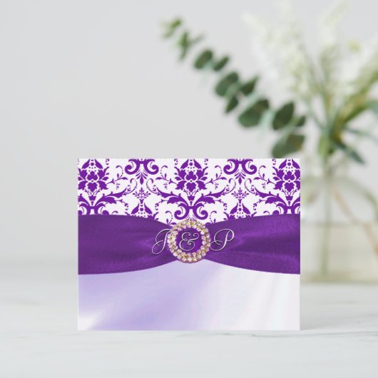 Lila Einladung (Stehend Vorderseite)